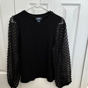 Anthropologie Maeve Black Textured Top